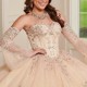 2024 Champagne Quinceanera Dress Ball Gown Lace Applique Beading Puffy Sleeve Corset Sweet 16 Vestido De 15 Anos