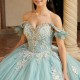 2024 Mint Blue Ball Gown Quinceanera Dresses Lace Appliques Beading Sweet 15 16 Dress Vestido