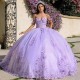 2024 Purple Ball Gown Princess Quinceanera Dresses Vestidos De 15 Anos Lace Applique Pageant Girls Sweet 16 Dress Birthday Party