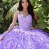 Glitter Lilac Quinceanera Dress Ball Gown Butterfly Applique Beaded Mexico Corset Sweet 16 Vestidos De 15 Anos