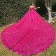 2024 Hot Pink Quinceanera Dresses Luxury Crystal Tassel Corset Lace-up vestidos de xv años Sweet 15 Gown