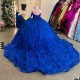 Off-Shoulder Royal Blue Quinceanera Dresses Ball Gown 2024 Classic Applique Lace Tull Sweet 16 Dress Vestidos 15 De