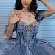 Sparkling Quinceanera Dress 2024 Beading Crystal Princess Ball Gown Sweet 15 16 Birthday Party Vestidos De XV Anos Party Gown