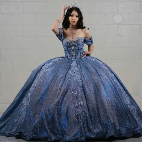 Sparkling Quinceanera Dress 2024 Beading Crystal Princess Ball Gown Sweet 15 16 Birthday Party Vestidos De XV Anos Party Gown