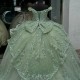 Stylish Ball Gowns Quinceanera Dresses Off the Shoulder Appliques Layered with Bowknot Lace up Draped 15 Anos Vestido