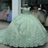 Stylish Ball Gowns Quinceanera Dresses Off the Shoulder Appliques Layered with Bowknot Lace up Draped 15 Anos Vestido