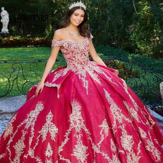 Unique Red Quinceanera Dresses 2024 Sweetheart Birthday Party Princess Sweet 16 Gown With Appliques Pageant Vestidos De 15 Anos