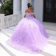 Vendanie Elegant Quinceanera Dresses Appliques Tassels Off the Shoulder Floor Length Draped Vestidos De 15