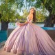 2024 Pink Ball Gown Quinceanera Dress Sweet 15 16 Years Old Birthday Party Wear Sweetheart Off Shoulder Princess Long Girls Gala