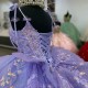 Beaded Lavender Ball Gown Quinceanera Dresses Applique Lace Celebrity Party Gowns Sequined Graduation Vestido De 15 Anos