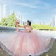 Cute Princess Quinceanera Dresses Lace Applique Crystals Ball Gown 16 th Birthday Prom Party Vestido