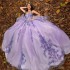 Elegant Lilac Quinceanrea Dresses 2024 Purple Sweetheart XV Ball Gown Sweet 16 Tulle Vestido De 15 Quinceaneras Spaghetti Miss