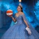 Light Blue Glitter Crystal Beading Ball Gown Quinceanera Dresses With Cape Off The Shoulder Appliques Corset Vestidos De 15 Anos