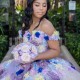 Mexican Sexy Off the Shoulder Quinceanera Dresses with 3D Floral Applique Vestidos XV Años Sweet 16 robe de soirée Prom