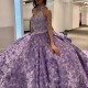 Mexican Vestido De 15 Anos Lilac Charro Quinceanera Dresses Lace Appliques Corset Sweet 16 Dress Abiti Da Cerimonia