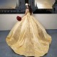 Off Shoulde Golden Quinceanera Dress 2024 Princess Sweet 15 16 Years Birthday Party Gown Gift Long Puffy Skirt Formal Pageant