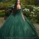 Off Shoulder Green Princess Quinceanera Dress Ball Gown 2024 Sequins Prom Gowns Sweet 16 Party Dresses