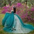 Off Shoulder Green Shiny Quinceanera Dresses 2024 Ball Gown Sweet 16 Dress Beading Crystal Lace Sequins Birthday Party Gowns