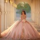 Off Shoulder Pink Quinceanera Dresses 2024 Sweetheart Princess Sweet 15 16 Years Old Birthday Prom Party Gown Backless Gala Gift