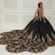 Off The Shoulder Black Quinceanera Dresses Sweet 16 Ball Gown Gold Lace Appliques Beads With Cape Pageant Party Princess