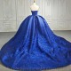 Off The Shoulder Blue Shiny Ball Gown Quinceanera Dress Appliques Lace Beads Birthday Party Gowns Prom Dresses Vestido De 15 Anos