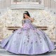 Off The Shoulder Lilac Purple Ball Gown Quinceanera Dress Appliques Birthday Party Gowns Beaded Prom Dresses Vestido De 15 Anos