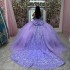 Off The Shoulder Lilac lavender Purple Ball Gown Quinceanera Dresses 2024 Appliques Beaded Birthday Gowns Sweet 16 Dress