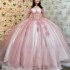 Off The Shoulder Pink Quinceanera Dresses Ball Gowns Appliques Ruched Vestidos De 15 Quinceañera Birthday Party Prom Dress