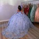 Princess Lilac Quinceanera Dress 2024 Ball Gown Lace Applique Sequins Beaded Bow Sweet 16 Vestidos De XV Anos