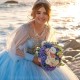 Puff Sleeve Sky Blue littering Quinceanera Dress Beading Applique Lace Vestidos De 15 Años Sweet Formal Birthday Party Ball Gown