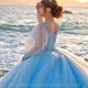 Puff Sleeve Sky Blue littering Quinceanera Dress Beading Applique Lace Vestidos De 15 Años Sweet Formal Birthday Party Ball Gown