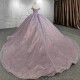 Romantic Stylish Bridal Dress 2024 Sequin Ball Gown Sweetheart Short Sleeves Lace Up vestido de noche