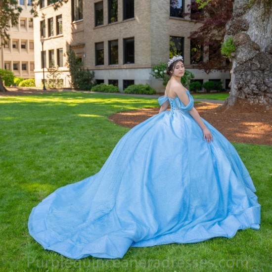 Sequins Blue Glittering Sexy Sweetheart Quinceanera Dresses Off Shoulder Beading Vestidos De 15 Anos Ball Gown 2024 Women