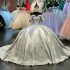 Silvery Vestido De 15 Anos Quinceanera Dresses Lace Appliques Beads Corset Off the Shoulder Sweet 16 Dress