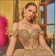 Sparkly Ball Gown Quinceanera Dresses With Bow Glitter Pearls Beads Crystals Off Shoulder Sweet 16 Dress Vestido De 15 Anos