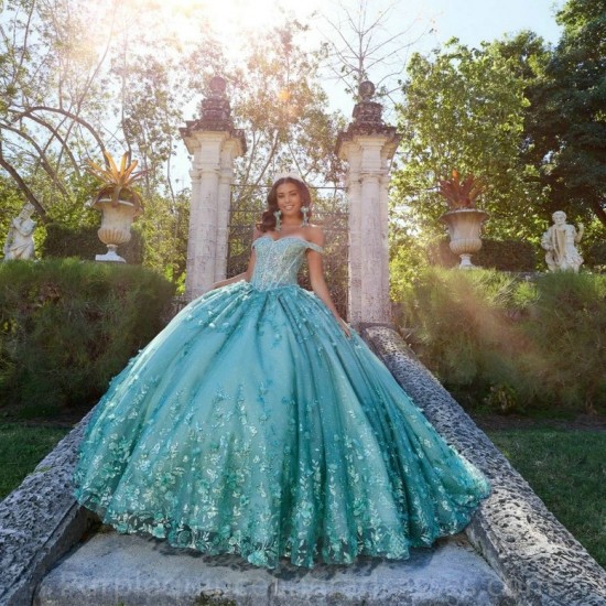 Sweet 16 Long Quinceanera Dresses Ball Gown Birthday Party Dress Applique Beading Detachable Train Gown Sweetheart de 15