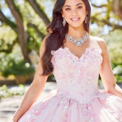 Sweetheart Pink Princess Quinceanera Dress 3D Appliques Beading Handmade Flower With Cape Ball Gowns Vestidos De 15 Años