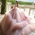 Sweetheart Pink Quinceanera Dress Princess Off the Shoulder Prom Gown Beads Tulle Tiered Sweet 16 Dress Vestidos De 15 Anos