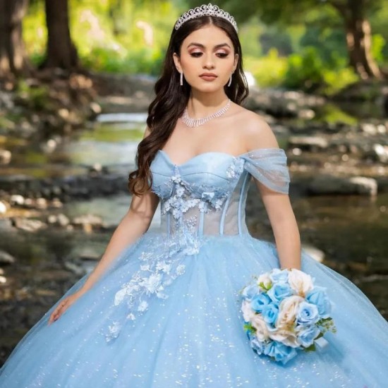 Sweetheart Quinceanera Dress 2024 Princess Flower Applique Lace Vestidos De 15 Años Sweet 16th Birthday Party Ball Gown