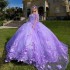 Tulle Lavender Quinceanera Dress 2024 3D Floral Purple Vestidos De 15 Años Ball Gown Sweet 16 Birthday Party Gown Pageant Miss