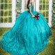 V-Neck Emerald Green Shiny Appliques Lace Beads Green Quinceanera Dresses Ball Gown Corset Princess Dress vestidos de 15