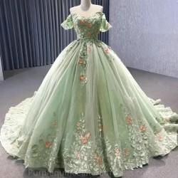 2024 Mint Green Ball Gown Sweet 15 Year Old Quinceanera Dresses With Appliques Formal Party Gown For Women