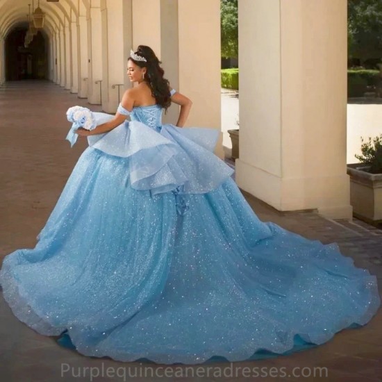 2024 Off the Shoulder Quinceanera Dresses Ball Gown Prom Dress For Birthday Beading Pleat Corset Vestido De 15 Anos