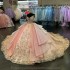 2024 Pink Princess Quinceanrea Dresses Applique Sweetheart XV Ball Gown Sweet 16 Tulle Vestido De 15 Quinceaneras