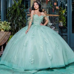 Attractive Crystals Quinceanera Dresses Birthday Party Dresses Appliques Sweetheart Custom Made Vestido De 15 Anos