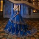 Beading Royal Blue Quinceanera Dresses For 16 Girl Appliques Lace Tull Princess Ball Gowns Birthday Prom Dress vestidos