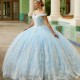 Blue Ball Gown Quinceanera Dress 2024 Sweetheart Spaghetti Lace Appliques Beading Sweet 16 Vestidos