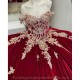 Burgundy Off The Shoulder Beading Ball Gown Quincenara Dresses With Cape Gold Appliques Lace Corset Sweet 16 Vestidos De XV Anos