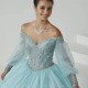 Long Sleeve Mint Pink Quinceanera Dress 2024 Sweetheart Appliques Crystals Beading Sweet 16 Dress