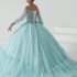 Long Sleeve Mint Pink Quinceanera Dress 2024 Sweetheart Appliques Crystals Beading Sweet 16 Dress